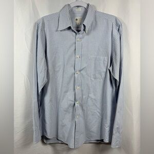J. Crew Long Sleeve Button Up Shirt Blue & White L